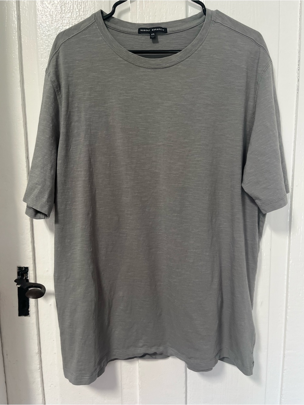 Robert Barakett Kamloops T-Shirt Men XXL Gray Crew Neck Luxury Pima Cotton Tee